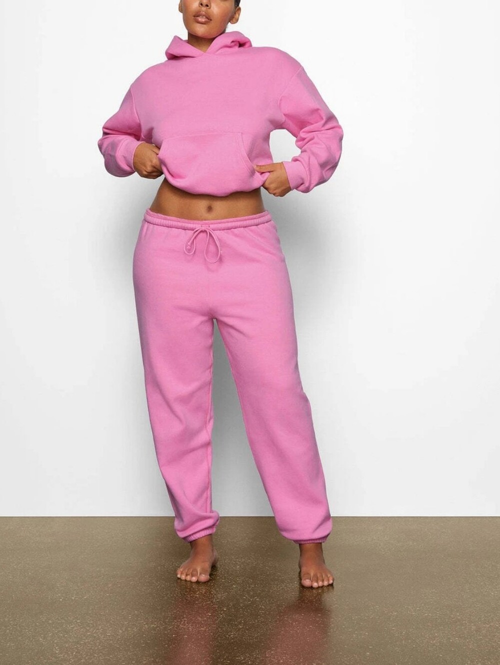 SKIMS Cotton Fleece Pullover Hoodie Bubblegum Pink XL Sold Out Rare